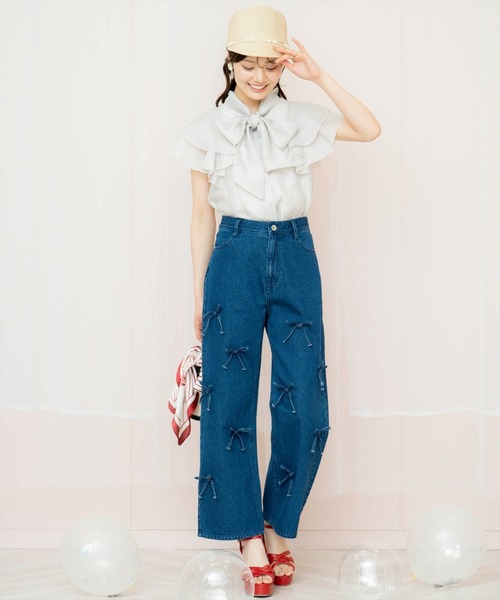 WILLSELECTION(ウィルセレクション)の「リボンモチーフデニムパンツ(その他パンツ・レディース・ブルー/ネイビー・SMALL/MEDIUM)」の15枚目の写真