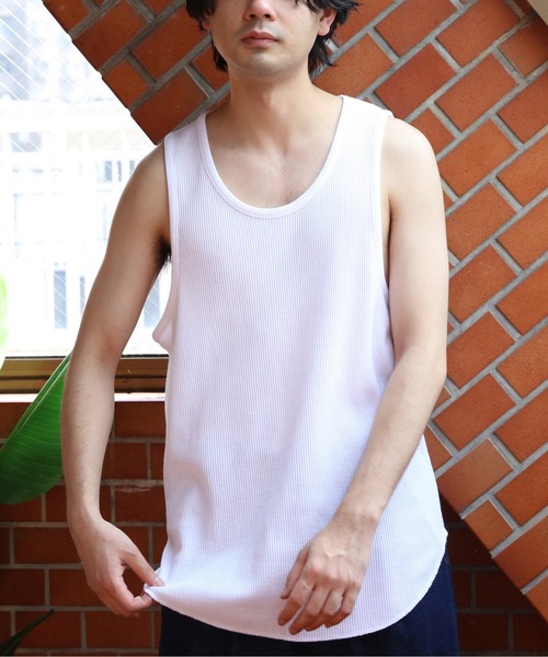 ８(eight)（エイト）の「ワッフルノースリーブタンクトップ（タンクトップ・メンズ・ホワイト系その他2/ブラック系その他3/ブラック系その他/ブラック系その他2/ホワイト系その他3/ホワイト系その他・MEDIUM/LARGE）」の2枚目の写真
