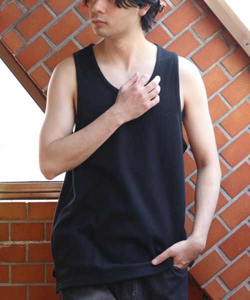 ８(eight)（エイト）の「ワッフルノースリーブタンクトップ（タンクトップ・メンズ・ホワイト系その他2/ブラック系その他3/ブラック系その他/ブラック系その他2/ホワイト系その他3/ホワイト系その他・MEDIUM/LARGE）」の5枚目の写真