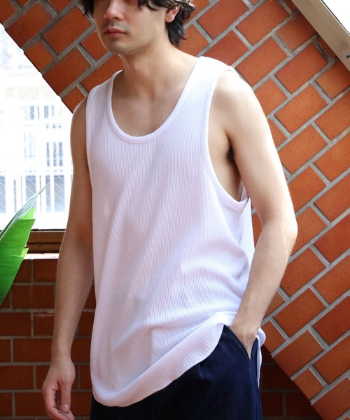 ８(eight)（エイト）の「ワッフルノースリーブタンクトップ（タンクトップ・メンズ・ホワイト系その他2/ブラック系その他3/ブラック系その他/ブラック系その他2/ホワイト系その他3/ホワイト系その他・MEDIUM/LARGE）」の8枚目の写真