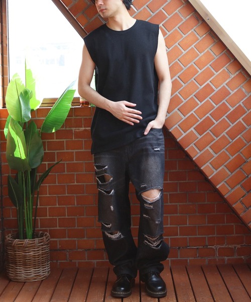 ８(eight)（エイト）の「ワッフルノースリーブタンクトップ（タンクトップ・メンズ・ホワイト系その他2/ブラック系その他3/ブラック系その他/ブラック系その他2/ホワイト系その他3/ホワイト系その他・MEDIUM/LARGE）」の21枚目の写真