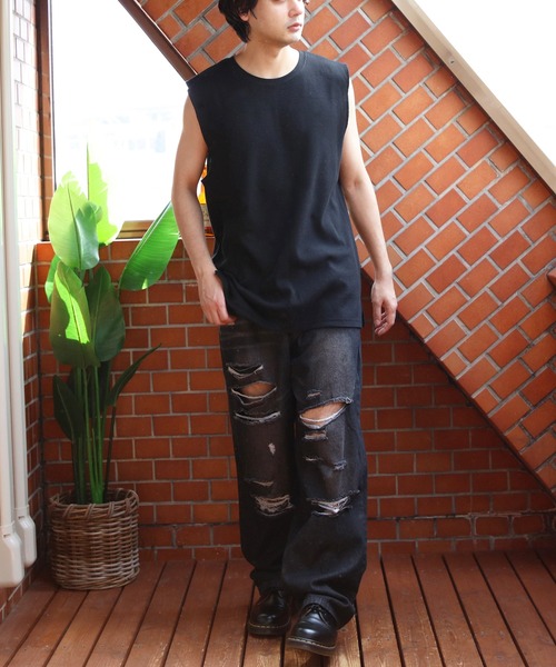 ８(eight)（エイト）の「ワッフルノースリーブタンクトップ（タンクトップ・メンズ・ホワイト系その他2/ブラック系その他3/ブラック系その他/ブラック系その他2/ホワイト系その他3/ホワイト系その他・MEDIUM/LARGE）」の22枚目の写真