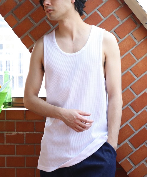 ８(eight)（エイト）の「ワッフルノースリーブタンクトップ（タンクトップ・メンズ・ホワイト系その他2/ブラック系その他3/ブラック系その他/ブラック系その他2/ホワイト系その他3/ホワイト系その他・MEDIUM/LARGE）」の7枚目の写真