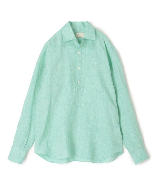 Maria Santangelo（マリアサンタンジェロ）の「Maria Santangelo リネン ワンピースカラー プルオーバーシャツ（シャツ/ブラウス・メンズ・ホワイト/ブラック/イエロー/ブルー/グリーン・M/S/L）」の3枚目の写真