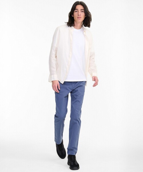AIGLE(エーグル)の「ロングスリーブ リネンシャツ(シャツ/ブラウス・メンズ・ブルー/ホワイト/イエロー・L/M)」の18枚目の写真