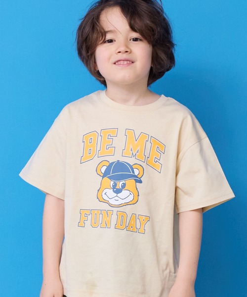 LSP WOW（エルエスピーワオ）の「【LSP WOW!】カラバリ半袖Tee（Tシャツ/カットソー・キッズ・ライトグレー/ホワイト系その他/グリーン/レッド/ベージュ/パープル/ネイビー/ラベンダー/イエロー/チャコール/オレンジ/オフホワイト/ブルー/ブラック系その他/ライトブルー/ブラック/ライトピンク/カーキ・80/90/100/110/120/130/140/150）」の3枚目の写真