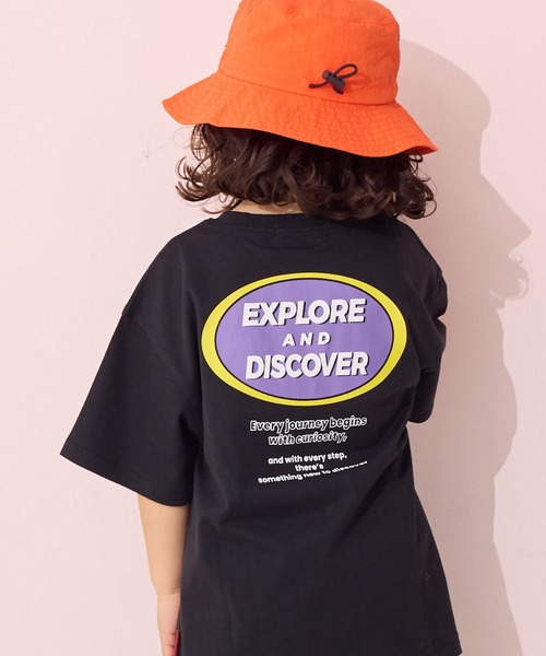 LSP WOW（エルエスピーワオ）の「【LSP WOW!】カラバリ半袖Tee（Tシャツ/カットソー・キッズ・ライトグレー/ホワイト系その他/グリーン/レッド/ベージュ/パープル/ネイビー/ラベンダー/イエロー/チャコール/オレンジ/オフホワイト/ブルー/ブラック系その他/ライトブルー/ブラック/ライトピンク/カーキ・80/90/100/110/120/130/140/150）」の5枚目の写真