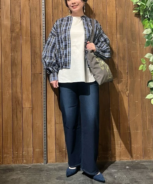 EDWIN(エドウィン)の「EDWIN(エドウィン)【スゴイラク】「JERSEYS COOL」ワイドストレート(デニムパンツ・レディース・ダークインディゴブルー・M/S/XS/L)」の9枚目の写真