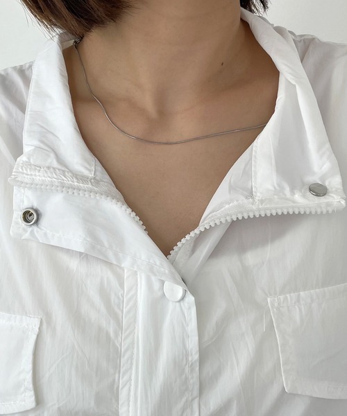 CRB（シーアールビー）の「スタンド切替シアーブルゾン（ブルゾン・レディース・オフホワイト/ラベンダー/ライトグリーン/ピンク・F）」の13枚目の写真