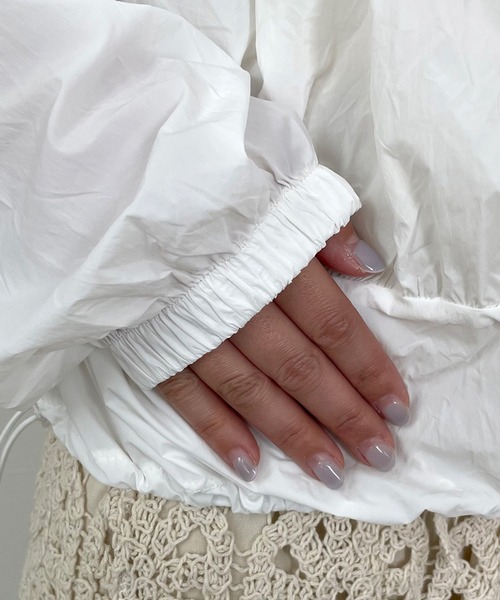 CRB（シーアールビー）の「スタンド切替シアーブルゾン（ブルゾン・レディース・オフホワイト/ラベンダー/ライトグリーン/ピンク・F）」の8枚目の写真