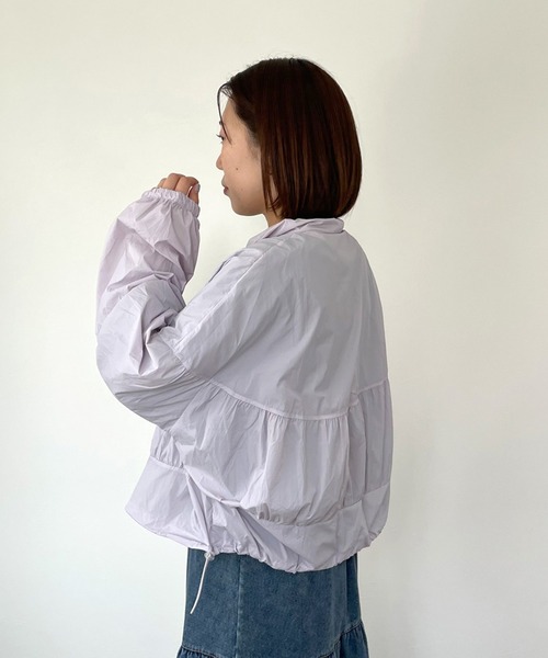 CRB（シーアールビー）の「スタンド切替シアーブルゾン（ブルゾン・レディース・オフホワイト/ラベンダー/ライトグリーン/ピンク・F）」の20枚目の写真
