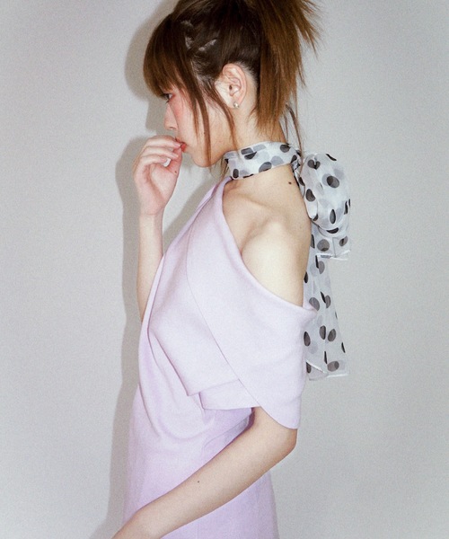 TURNED SHOULDER ASYM TEE / アシンメトリーティーシャツ（T