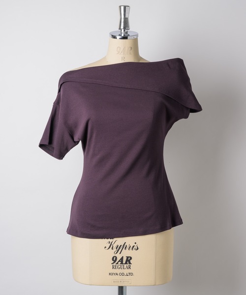 tシャツ TURNED SHOULDER ASYM TEE / アシンメトリーティーシャツ レディース igi tシャツ TURNED SHOULDER ASYM TEE / アシンメトリーティー