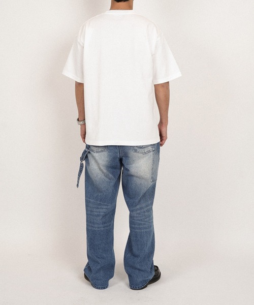 #Re:room（リルーム）の「ハートアイコンポケットビッグTシャツ（Tシャツ/カットソー・メンズ・ホワイト/ブラック・M-L/S-M）」の8枚目の写真