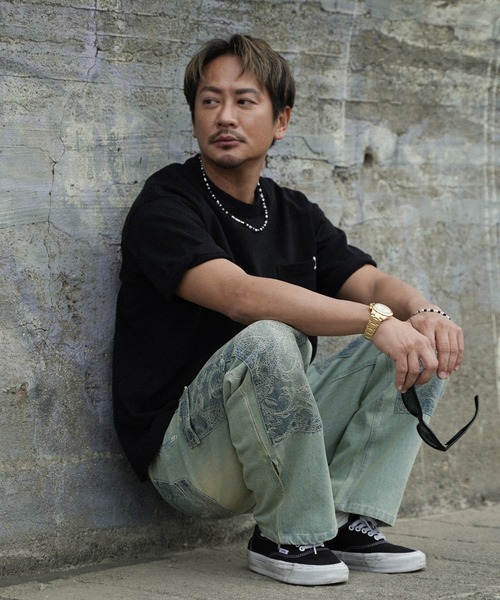 #Re:room（リルーム）の「ハートアイコンポケットビッグTシャツ（Tシャツ/カットソー・メンズ・ホワイト/ブラック・M-L/S-M）」の16枚目の写真