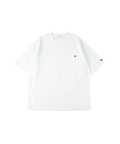 #Re:room（リルーム）の「ハートアイコンポケットビッグTシャツ（Tシャツ/カットソー・メンズ・ホワイト/ブラック・M-L/S-M）」の13枚目の写真