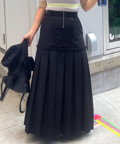 AULA AILA(アウラアイラ)の「ボックスプリーツスカート(スカート・レディース・ブラック/グレー/ブラウン・0/1)」の15枚目の写真