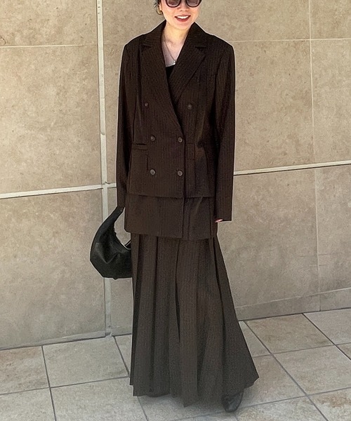 AULA AILA(アウラアイラ)の「ボックスプリーツスカート(スカート・レディース・ブラック/グレー/ブラウン・0/1)」の7枚目の写真