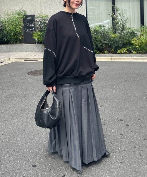 AULA AILA(アウラアイラ)の「ボックスプリーツスカート(スカート・レディース・ブラック/グレー/ブラウン・0/1)」の16枚目の写真