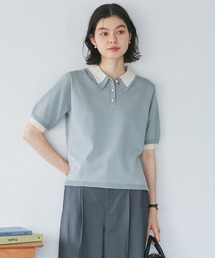 ROPE' PICNIC | 【新色追加】バイカラーレイヤード風ニットポロシャツ(ポロシャツ)