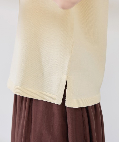 ROPE' PICNIC（ロペピクニック）の「【新色追加】バイカラーレイヤード風ニットポロシャツ（ポロシャツ・レディース・ホワイト系その他2/ブラック系その他/ブラウン系その他2/サックスブルー/ダークグリーン・38）」の16枚目の写真