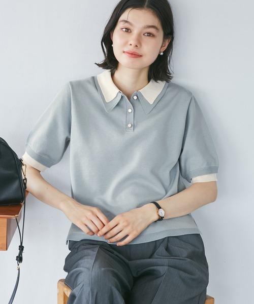 ドルチェアンドガッバーナ ニット ポロシャツ バイカラー ドルチェアンドガッバーナ ニット ポロシャツ バイカラー