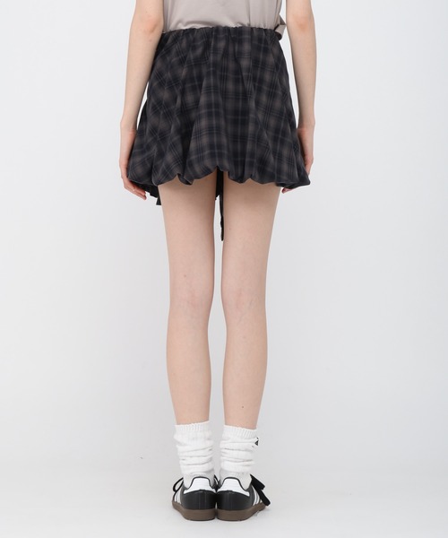 3.3 Field Trip （3.3フィールドトリップ）の「3.3 Field Trip／チェックシャツバルーンスカート（スカート・レディース・ネイビー/ブラウン・FREE）」の16枚目の写真