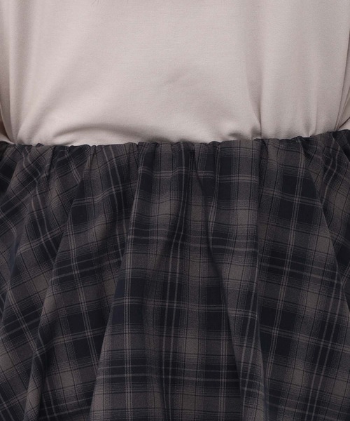 3.3 Field Trip （3.3フィールドトリップ）の「3.3 Field Trip／チェックシャツバルーンスカート（スカート・レディース・ネイビー/ブラウン・FREE）」の17枚目の写真