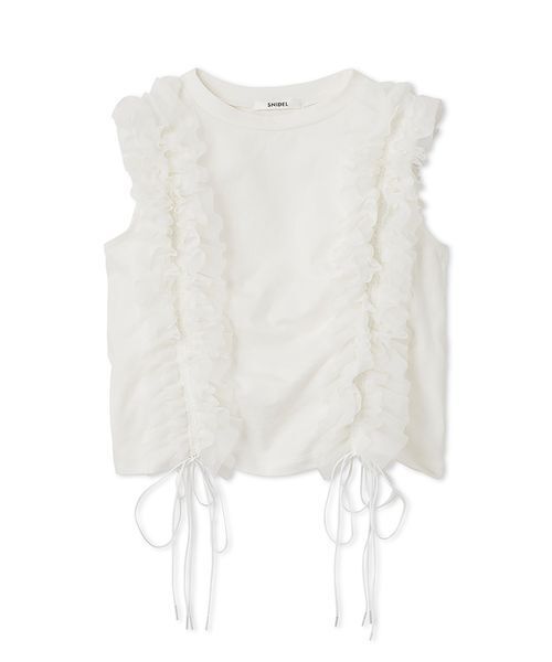 SNIDEL(スナイデル)の「Sustainableノースリカットソー(Tシャツ/カットソー・レディース・ピンクベージュ/ネイビー/ホワイト・F)」の15枚目の写真