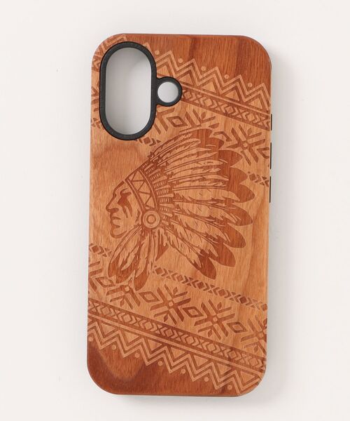 チャイハネ（チャイハネ）の「【チャイハネ】iPhone16 ネイウッドスマホケース（スマホケース/カバー・レディース・その他4/その他3/その他2/その他1・FREE）」の3枚目の写真