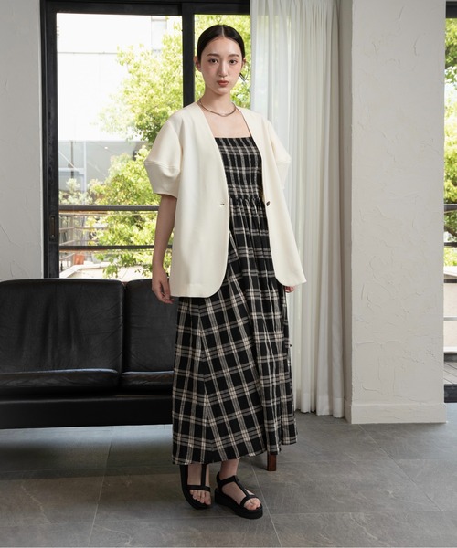 ロゼミューズ　チェックキャミドレス cami dress set cardigan – BUNNY APARTMENT