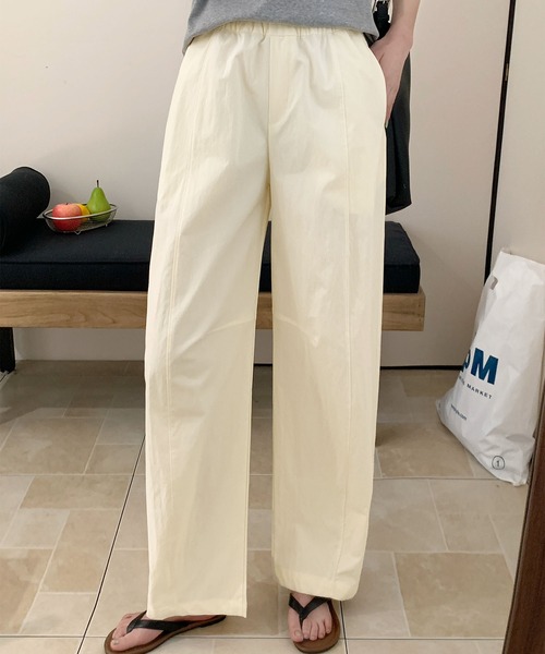 BANICO（バニコ）の「ベーシックストレートパンツ（スウェットパンツ・レディース・ホワイト/ダークグレー/ベージュ/ライトベージュ・LARGE/MEDIUM）」の15枚目の写真