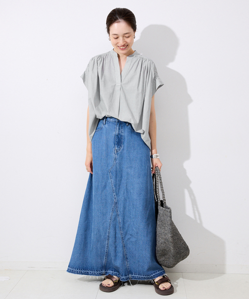 slobeiena スローブイエナ　ボイルスキッパーワイドギャザーブラウス SLOBE IENA｜ボイルスキッパーワイドギャザーブラウス | Rakuten