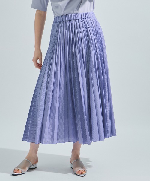 ketty（ケティ）の「キュプラプリーツスカート≪手洗い可能≫（スカート・レディース・ブルー系その他/グリーン系その他/アイボリー・M）」の3枚目の写真