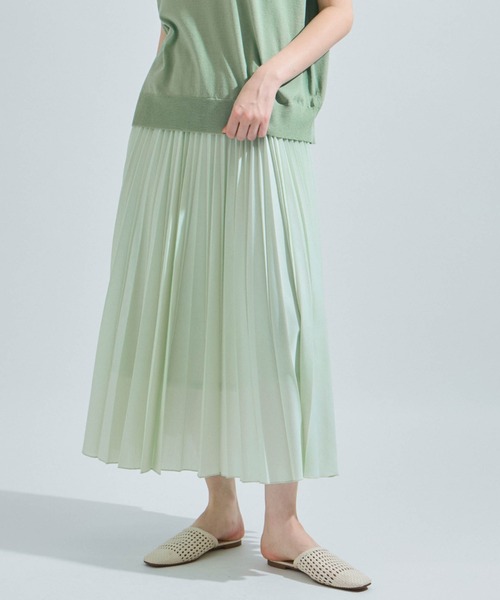 ketty（ケティ）の「キュプラプリーツスカート≪手洗い可能≫（スカート・レディース・ブルー系その他/グリーン系その他/アイボリー・M）」の22枚目の写真