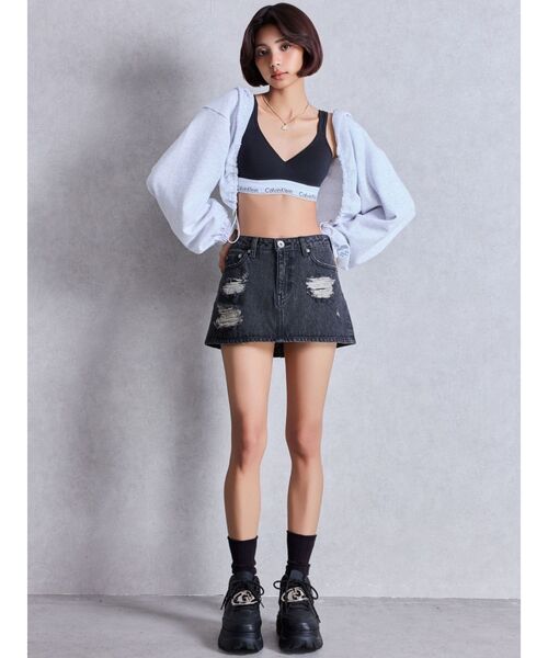 GYDA(ジェイダ)の「CalvinKlein SCOOP BACK LL BRALET(ブラジャー・レディース・グレー/ブラック・SMALL)」の6枚目の写真