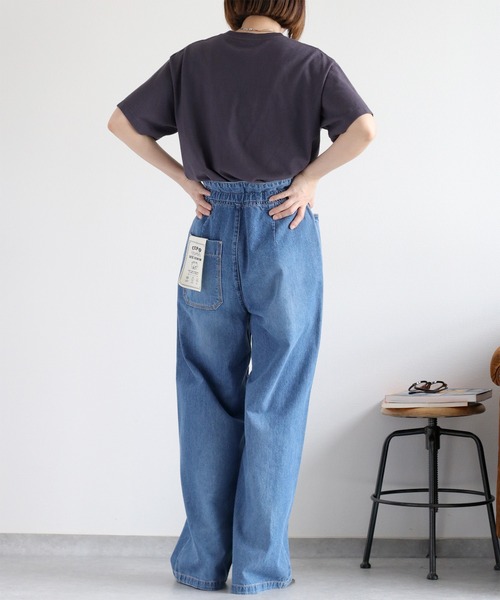 cepo(セポ)の「暑い夏を乗りきる、快適デニム〈接触冷感 / UVカット〉ICE リネンデニムイージーパンツ(デニムパンツ・レディース・ブルー系3/ブルー系2・S/M/L)」の20枚目の写真