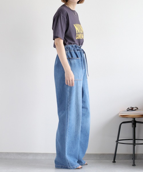cepo(セポ)の「暑い夏を乗りきる、快適デニム〈接触冷感 / UVカット〉ICE リネンデニムイージーパンツ(デニムパンツ・レディース・ブルー系3/ブルー系2・S/M/L)」の21枚目の写真