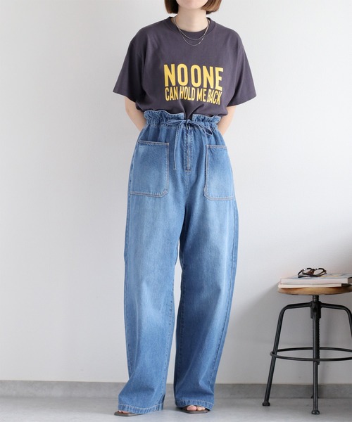 cepo(セポ)の「暑い夏を乗りきる、快適デニム〈接触冷感 / UVカット〉ICE リネンデニムイージーパンツ(デニムパンツ・レディース・ブルー系3/ブルー系2・S/M/L)」の18枚目の写真