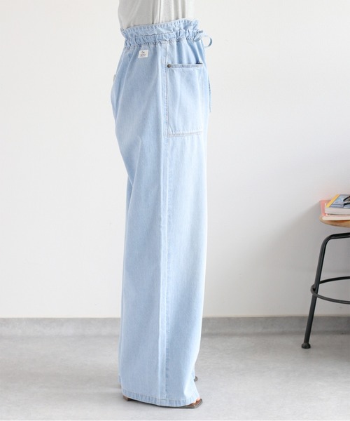 cepo(セポ)の「暑い夏を乗りきる、快適デニム〈接触冷感 / UVカット〉ICE リネンデニムイージーパンツ(デニムパンツ・レディース・ブルー系3/ブルー系2・S/M/L)」の15枚目の写真