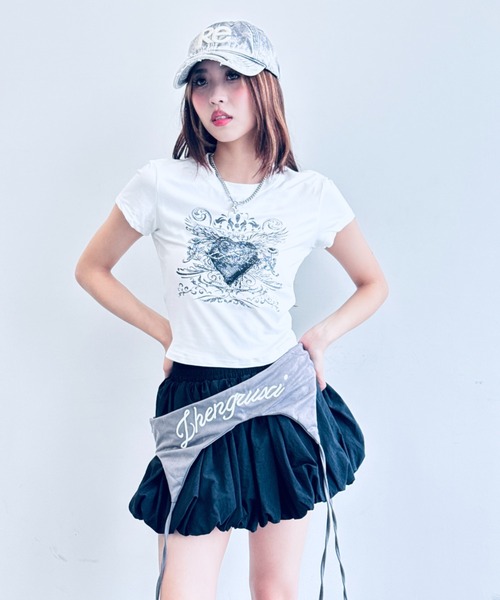 【24SS NEW】ANTEPRIMA_women /刺繍入り ジャージーTシャツ /2色 セール】センター刺繍Tシャツ（Tシャツ/カットソー）｜E&C