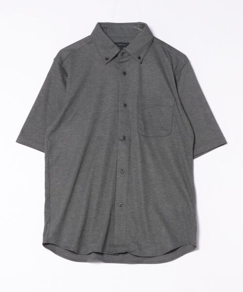 TAKA-Q(タカキュー)の「シャツ メンズ 半袖 ストレッチ 接触冷感 ボタンダウン (シャツ/ブラウス・メンズ・ベージュ/グレー/ブラック・MEDIUM/LARGE/X-LARGE)」の14枚目の写真