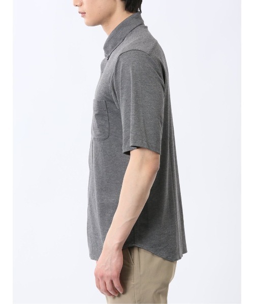 TAKA-Q(タカキュー)の「シャツ メンズ 半袖 ストレッチ 接触冷感 ボタンダウン (シャツ/ブラウス・メンズ・ベージュ/グレー/ブラック・MEDIUM/LARGE/X-LARGE)」の16枚目の写真
