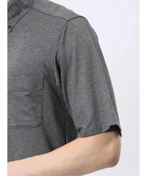 TAKA-Q(タカキュー)の「シャツ メンズ 半袖 ストレッチ 接触冷感 ボタンダウン (シャツ/ブラウス・メンズ・ベージュ/グレー/ブラック・MEDIUM/LARGE/X-LARGE)」の19枚目の写真