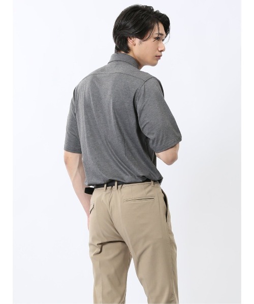 TAKA-Q(タカキュー)の「シャツ メンズ 半袖 ストレッチ 接触冷感 ボタンダウン (シャツ/ブラウス・メンズ・ベージュ/グレー/ブラック・MEDIUM/LARGE/X-LARGE)」の22枚目の写真