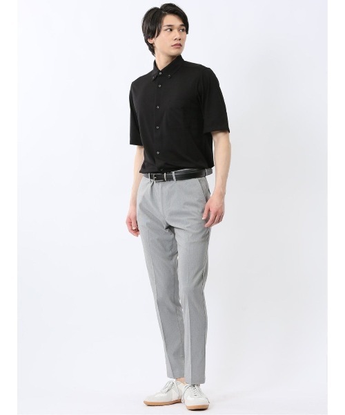 TAKA-Q(タカキュー)の「シャツ メンズ 半袖 ストレッチ 接触冷感 ボタンダウン (シャツ/ブラウス・メンズ・ベージュ/グレー/ブラック・MEDIUM/LARGE/X-LARGE)」の13枚目の写真