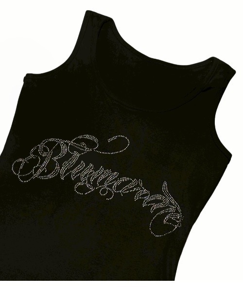 XU（エックスユー）の「【Never mind the XU】rhinestone sleeveless / 【ネバーマインド ザ エックスユー】ラインストーンタンクトップ（タンクトップ・レディース・ブラック/ライトグレー/ホワイト・ONE SIZE）」の7枚目の写真