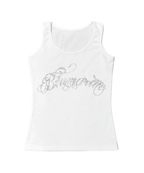 XU（エックスユー）の「【Never mind the XU】rhinestone sleeveless / 【ネバーマインド ザ エックスユー】ラインストーンタンクトップ（タンクトップ・レディース・ブラック/ライトグレー/ホワイト・ONE SIZE）」の15枚目の写真