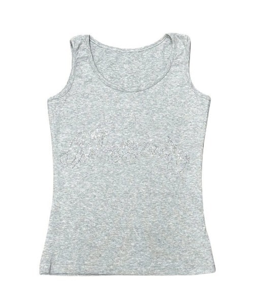 XU（エックスユー）の「【Never mind the XU】rhinestone sleeveless / 【ネバーマインド ザ エックスユー】ラインストーンタンクトップ（タンクトップ・レディース・ブラック/ライトグレー/ホワイト・ONE SIZE）」の17枚目の写真