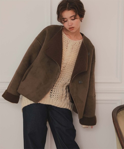 ✨美品✨Poème Bohémien ベージュ ノーカラージャケット ISSEY MIYAKE ノーカラージャケット ベージュ ノーカラー2way